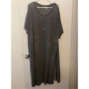 Free People T Shirt Grey Maxi Dress Size Small